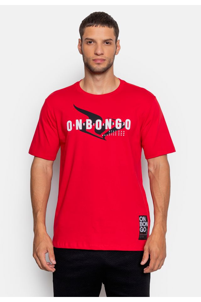 Camiseta Onbongo Estampada Vermelha - P