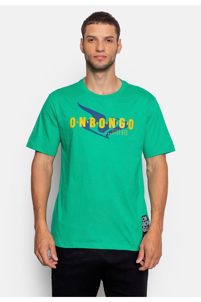 Camiseta Onbongo Estampada Verde - P