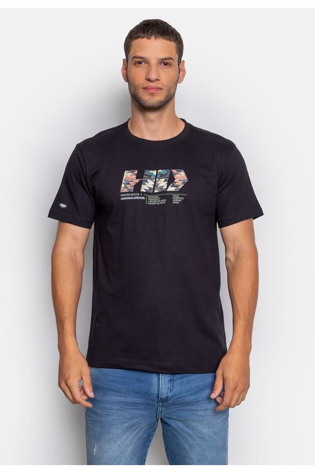 Camiseta HD Estampada Ethnic Preta - P