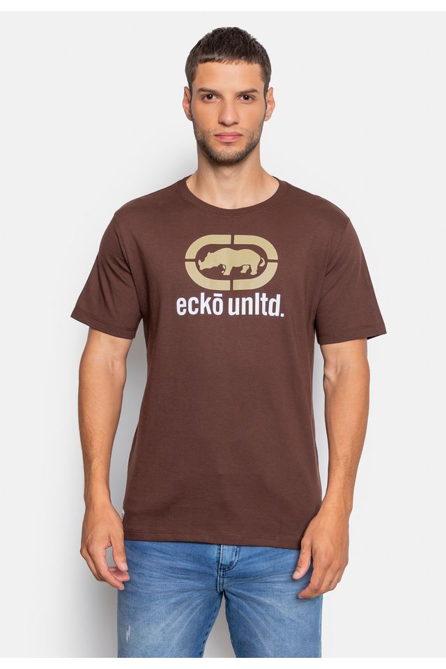 Camiseta Ecko Estampada Begin Marrom - P