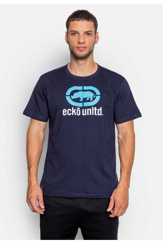 Camiseta Ecko Estampada Begin Azul Marinho - P