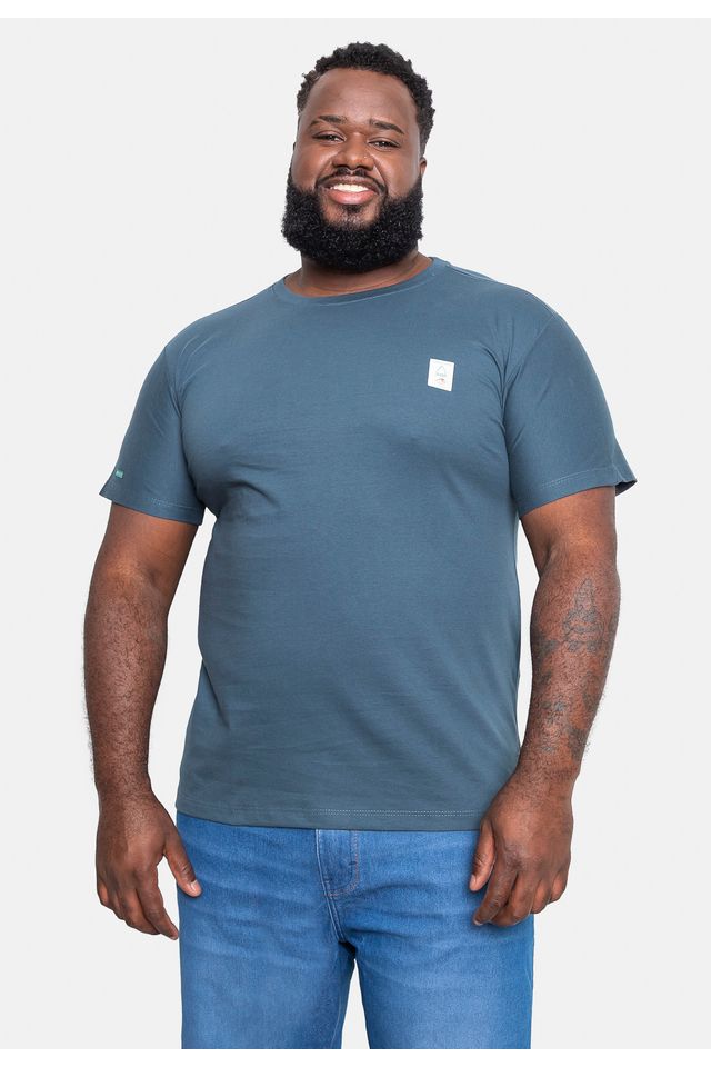 Camiseta HD Estampada Surf Plus Size Azul Marinho - Plus P