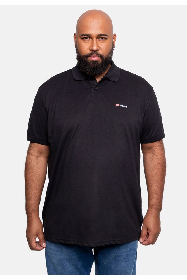 Camisa Polo Ecko Piquet Plus Size Preta Camisa Ecko Polo Piquet Preta - Plus P