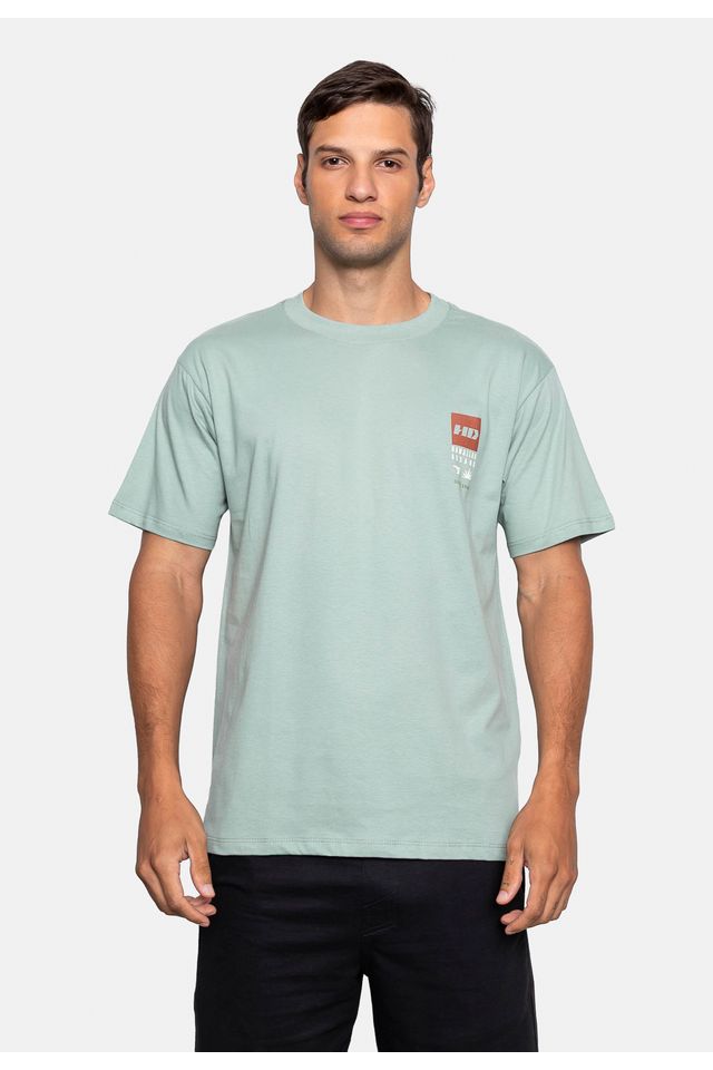Camiseta HD Estampada Leaf Frame Verde - P