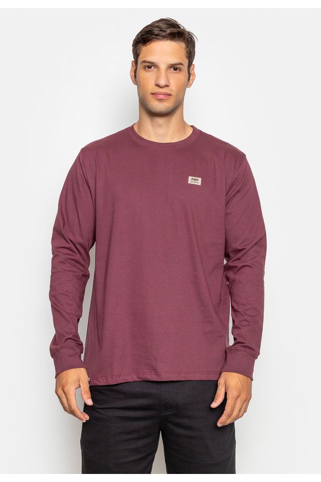 Camiseta HD Manga Longa Basic Vinho - P