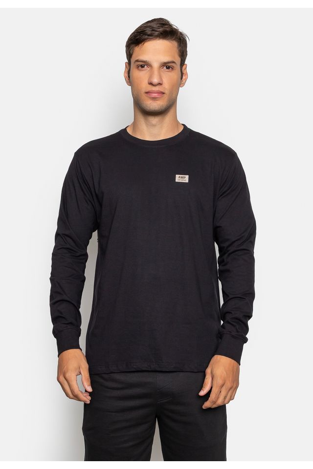 Camiseta HD Manga Longa Basic Preta - P