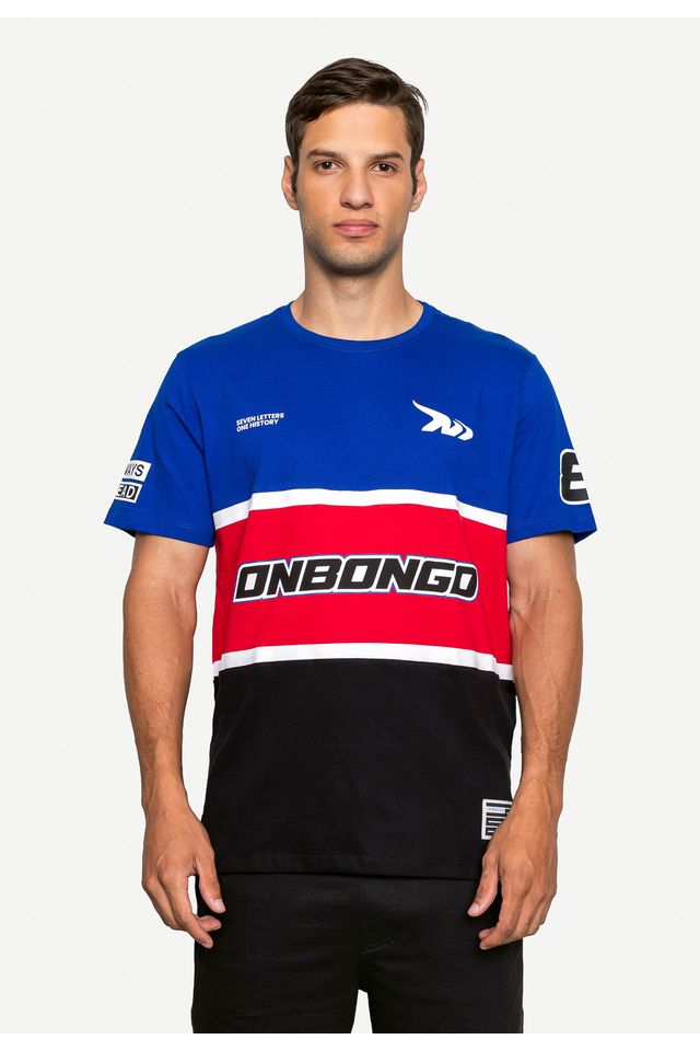 Camiseta Onbongo Especial Recortada Relevo Azul - M