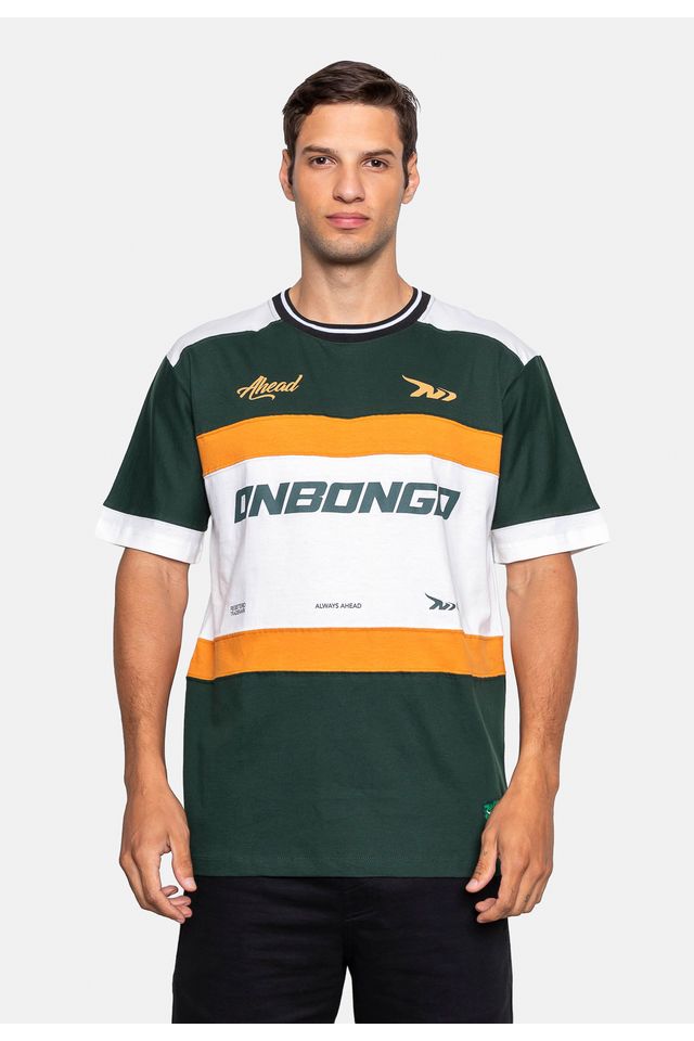 Camiseta Onbongo Contraste Recortada Verde - M