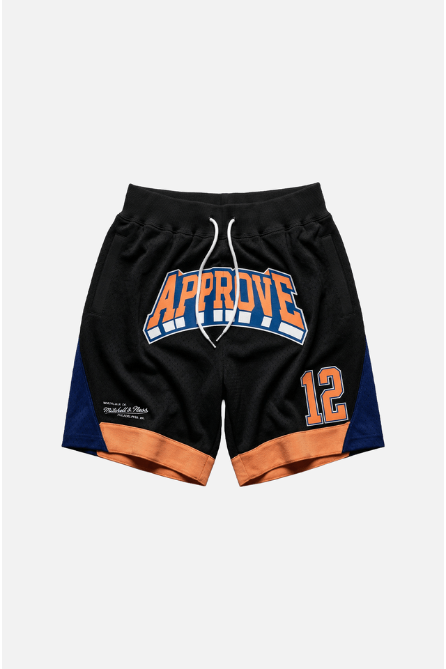 Short Mitchell & Ness Collab Approve X M&N Preta Regata Mitchell & Ness Collab Aprove Preta - M