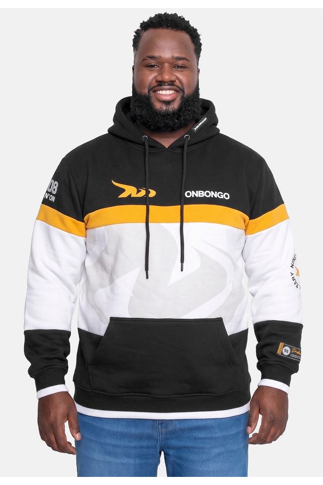 Moletom Onbongo Canguru Plus Size Preto - Plus P